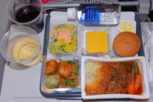 アメリカン航空の機内食