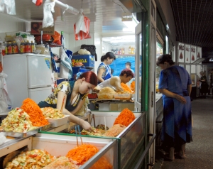 市場のチムチ(キムチ)売り場