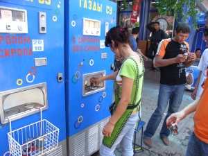 炭酸水の自動販売機