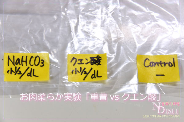 お肉柔らか実験