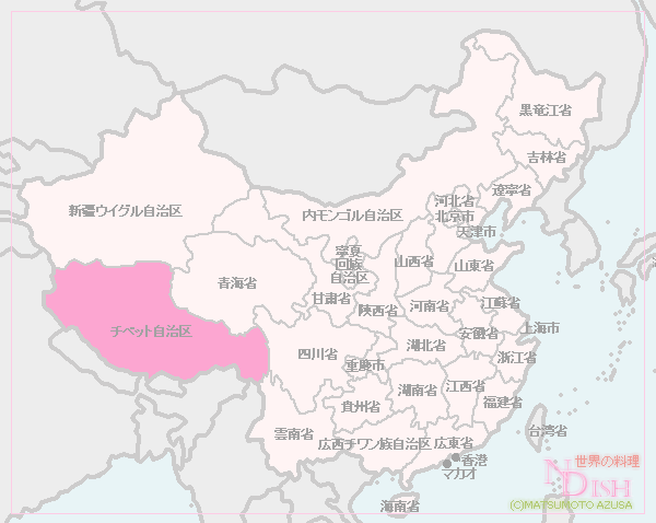 中国チベット地図